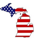 Patriotic Michigan Royalty Free Stock Photo