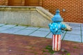 Patriotic Painted Fire Hydrant Royalty Free Stock Photo