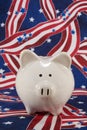 Patriotic piggy bank Royalty Free Stock Photo