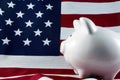 Patriotic Piggy Bank 4148 Royalty Free Stock Photo