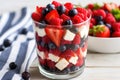 patriotic red, white, and blue fruit salad for 4th of july picnic