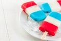 Patriotic Red White Blue Popsicles Royalty Free Stock Photo