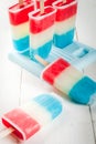 Patriotic Red White Blue Popsicles