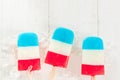 Patriotic Red White Blue Popsicles Royalty Free Stock Photo