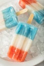 Patriotic Red White Blue Popsicles Royalty Free Stock Photo