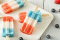 Patriotic Red White Blue Popsicles Royalty Free Stock Photo