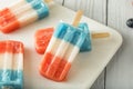 Patriotic Red White Blue Popsicles Royalty Free Stock Photo