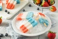 Patriotic Red White Blue Popsicles Royalty Free Stock Photo