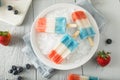 Patriotic Red White Blue Popsicles Royalty Free Stock Photo