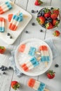 Patriotic Red White Blue Popsicles Royalty Free Stock Photo