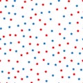 Patriotic seamless pattern with red, white, blue stars. . 4th of July. Wrapping paper. Royalty Free Stock Photo