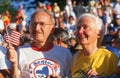 A patriotic senior couple Royalty Free Stock Photo