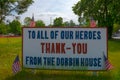 A patriotic sign in Gettysburg, PA, USA, taken June 2020