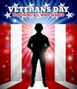 Soldier American Flag Veterans Day Design Royalty Free Stock Photo