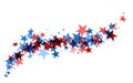 Patriotic Stars Stream in Gradient Royalty Free Stock Photo