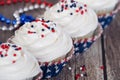 Patriotic 4th of July celebration cupcakes Royalty Free Stock Photo