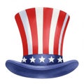 Patriotic Top Hat with Stars and Stripes Royalty Free Stock Photo