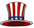 patriotic top hat, 4th of July hat Royalty Free Stock Photo