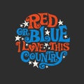 Patriotic typography designed to promote unity and fight divisiveness in the United States