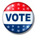 Patriotic vote button badge election politics