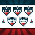 Patriotic Voting Shields Royalty Free Stock Photo