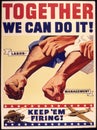 Patriotic wartime poster in big resolution - propaganda Royalty Free Stock Photo