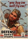 Patriotic wartime poster in big resolution - propaganda Royalty Free Stock Photo