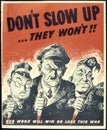 Patriotic wartime poster in big resolution - propaganda Royalty Free Stock Photo