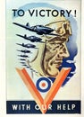 Patriotic wartime poster in big resolution - propaganda