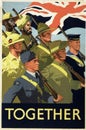 Patriotic wartime poster in big resolution - propaganda Royalty Free Stock Photo