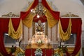 Altar and statue of the patron saint of San Lupo (Benevento) in the church of San Giovanni Battista