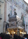 Patronal Feast of the Patron Saint George martyr of Ragusa Ibla in Sicily, Italy . Church procession with the Holy Ark