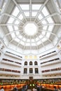 Neoclassical multistory La Trobe Reading Room with skylight doom inside heritage State Library Victoria, Melbourne, Australia Royalty Free Stock Photo
