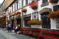 Patrons outside the historic Duke of York pub in Commercial Lane in Belfast, Northern Ireland. Royalty Free Stock Photo