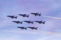 Patrouille de France incoming Royalty Free Stock Photo