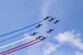 Patrouille de France incoming Royalty Free Stock Photo