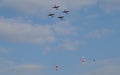 Patrouille Suisse Airshow above ZÃÂ¼richs Sky with PC-7 Pilatus Porter