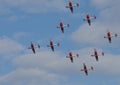 Patrouille Suisse Airshow above ZÃÂ¼richs Sky with PC-7 Pilatus Porter