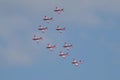 Patrouille Suisse Airshow above ZÃÂ¼richs Sky with PC-7 Pilatus Porter