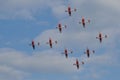 Patrouille Suisse Airshow above ZÃÂ¼richs Sky with PC-7 Pilatus Porter