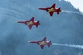 Patrouille Suisse Northrop F-5E Tiger II jet in Mollis in Switzerland