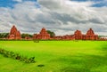 Pattadakal temple group of monuments breathtaking stone art from different angle with amazing sky