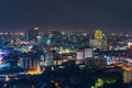 Pattay cityscape view at night, Thailand Royalty Free Stock Photo