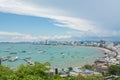 Pattaya beach and city aerial view , Chonburi, Thailand Royalty Free Stock Photo