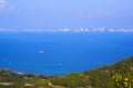 Pattaya beach and city bird eye view, Chonburi, Royalty Free Stock Photo