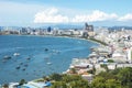 Pattaya beach and cityscape at Chonburi