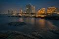 Pattaya beach at twilight Royalty Free Stock Photo