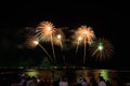 PATTAYA, CHONBURI, THAILAND, NOVEMBER Beautiful colorful fireworks night scene at Pattaya International Fireworks Festival and