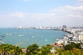 Pattaya city bird eye view Royalty Free Stock Photo