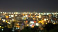 Pattaya cityscape at night time, Blurred Photo bokeh Royalty Free Stock Photo